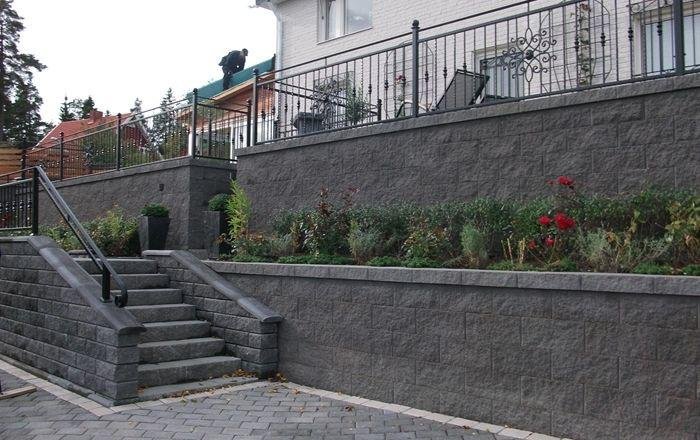 beton blok bahçe duvarı